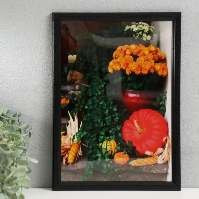 Фоторамка 21х30 см (7N92) чёрный (пластиковый экран)