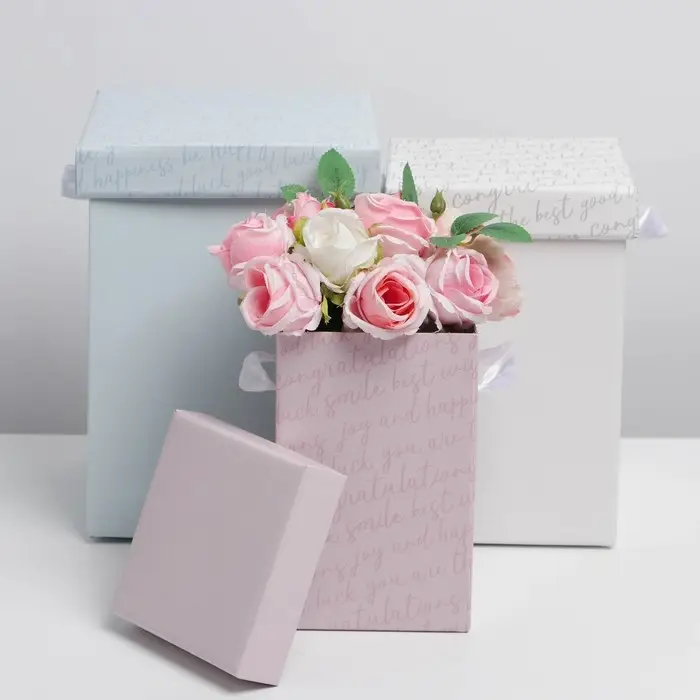 Набор складных коробок 3в1 «Текст», 10 х 18, 14 х 23, 17 х 25 см Набор складных коробок 3в1 «Текст», 10 х 18, 14 х 23, 17 х 25 см