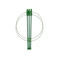 Кустодержатель, d=18 см, h=30 см, 2 кольца, металл, зелёный, Greengo