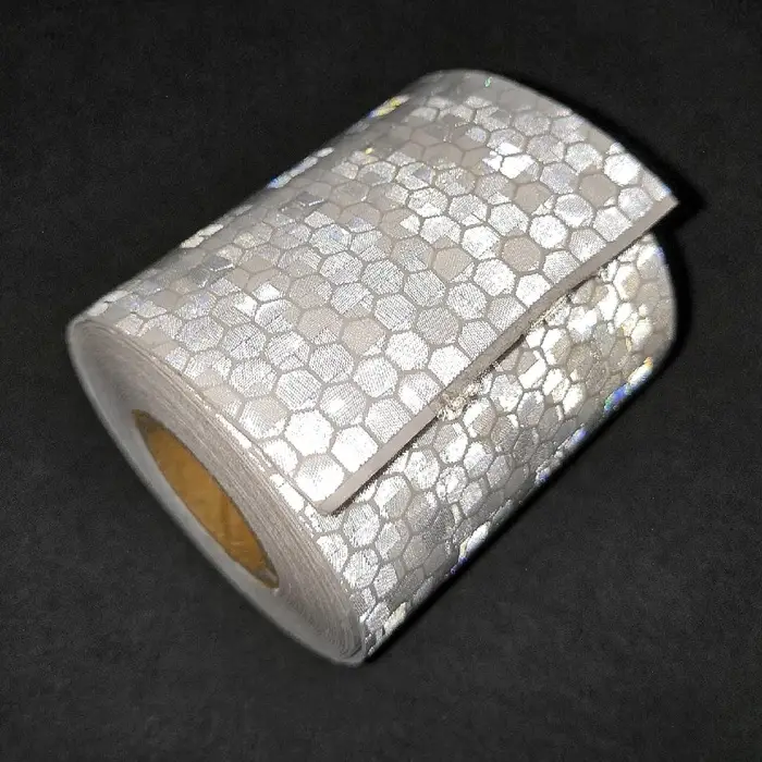 Светоотражающая лента, самоклеящаяся, белая, 5 см &times; 3 м