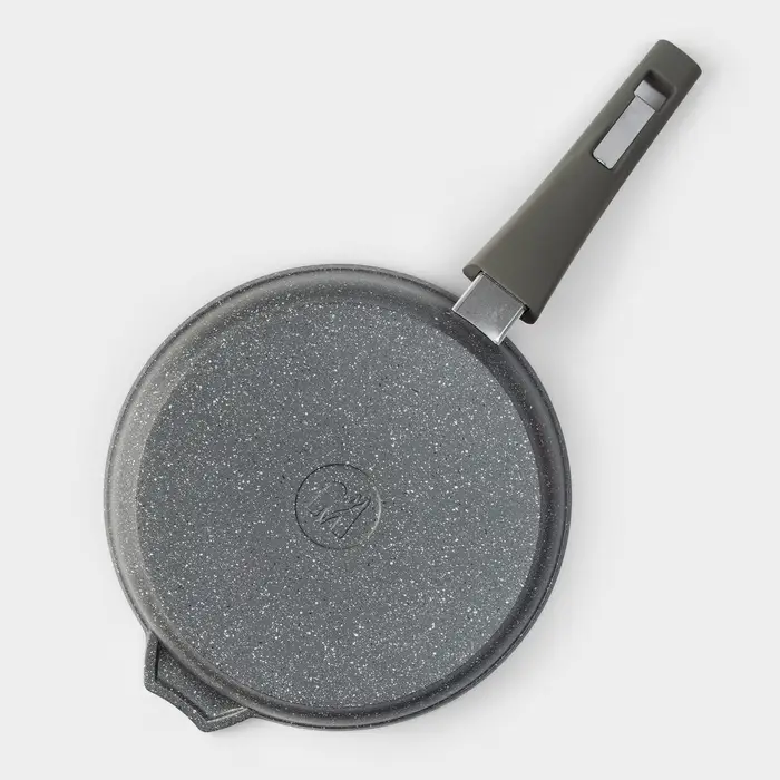 Сковорода Мечта &laquo;Гранит&raquo;, d=22 см, h=5.5 см, съёмная ручка, антипригарное покрытие, литой алюминий, серая