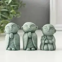 Набор фигурок песчаник &laquo;Буддийские монахи&raquo;, 3 шт., 3.2&times;3.5&times;6.2 см
