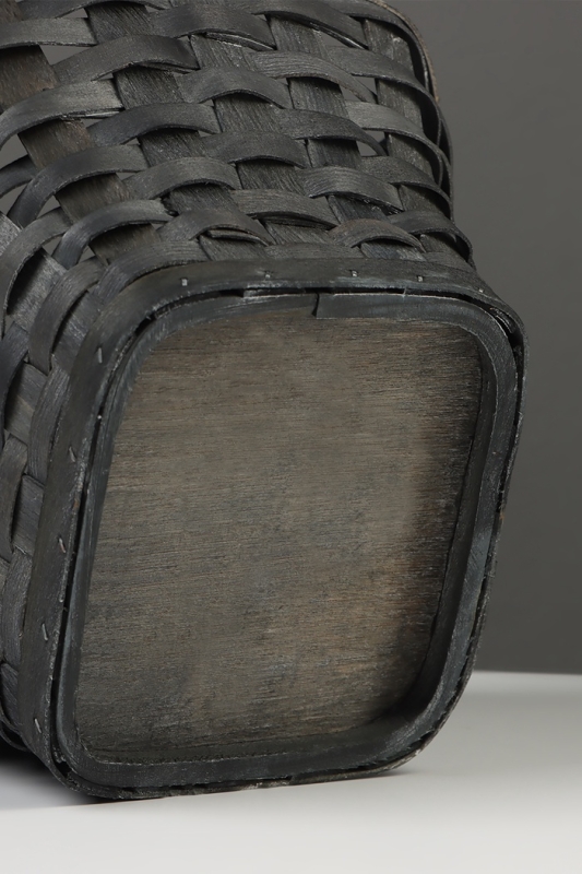 Набор корзин плетёных, 3 шт., 28×28×16 см, 23×23×14 см, 18×18×12 см, ива, серая