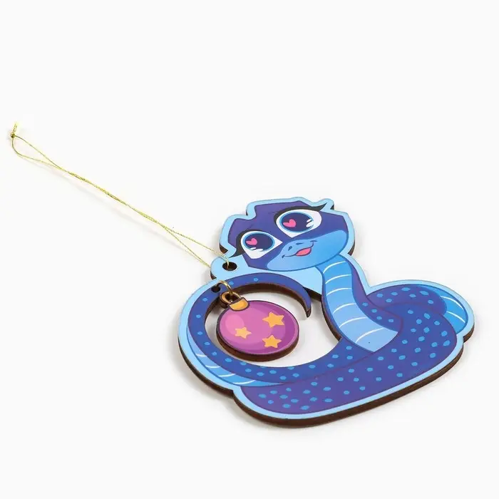 Елочная игрушка «Змейка» 6 шт., 8.5×9.6 см Елочная игрушка «Змейка» 6 шт., 8.5×9.6 см