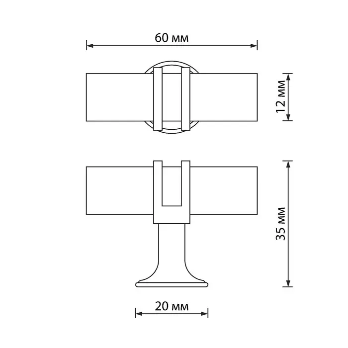 Ручка-кнопка CAPPIO, d=12 мм, цвет черный с золотом