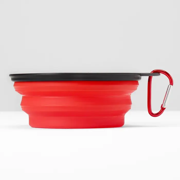 Миска силиконовая, складная, 350 мл, 13 см, красная Миска силиконовая, складная, 350 мл, 13 см, красная