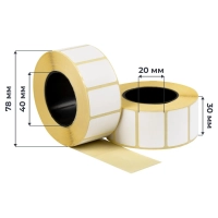 Термоэтикетки ТОП 30х20 1000 шт/рул вт.40 7 рул/уп (спайка)