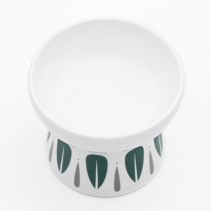 Миска керамическая  Миска керамическая "Листья" 150 мл  13 x 9 cм белая