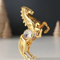 Сувенир Лошадь с 2 прозрачными хрусталиками, 5,5х2х8 см.