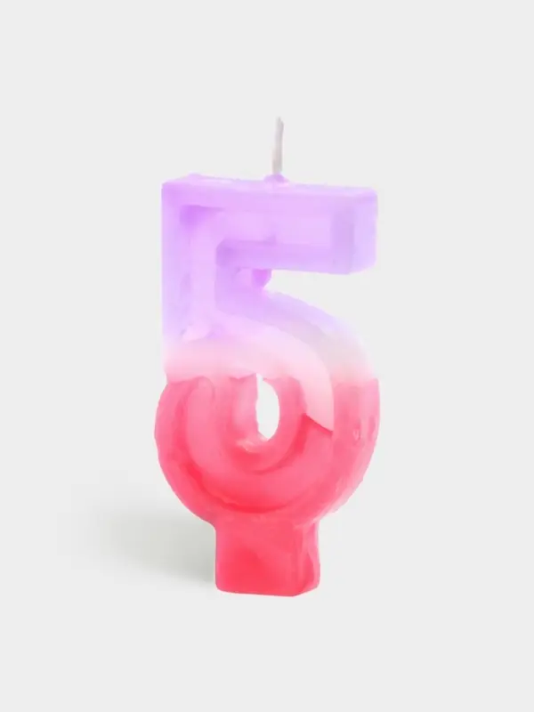 Свеча цифра для торта &laquo;5&raquo;, 8&times;3.75&times;1 см