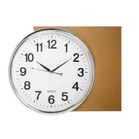 Часы настенные классические &laquo;Ивона&raquo;, d=41 см, серебристые, от батарейки 1&times;АА