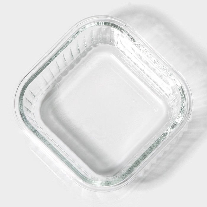 Контейнер для еды из жаропрочного стекла Доляна «Шиаду», квадратный, 520 мл, 13×6,5 см