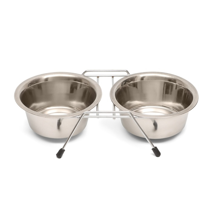 Набор из 2 мисок на подставке, 2 х 450 мл Набор из 2 мисок на подставке, 2 х 450 мл