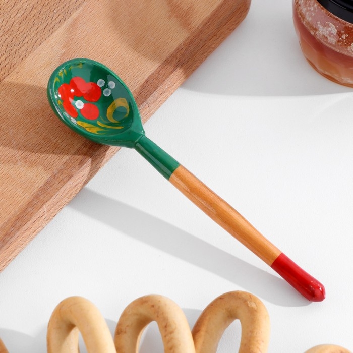 Ложка чайная «Зеленушка», 14,7×3,5 см, микс Ложка чайная «Зеленушка», 14,7×3,5 см, микс
