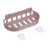 VETTA Classic Полка настенная овальная, пластик, 22x10x3 см, пудровый