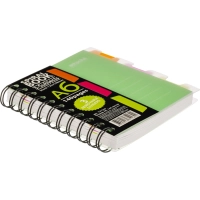 Бизнес-тетрадь 140л,кл,А6,SPIRAL BOOK Салатовый,евросп,обл.пл,раздел.84114