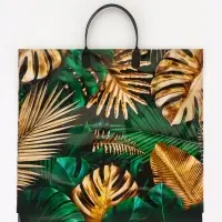 Пакет подарочный &laquo;Райский сад&raquo;, полиэтиленовый с пластиковой ручкой, 38&times;35 см, 90 мкм