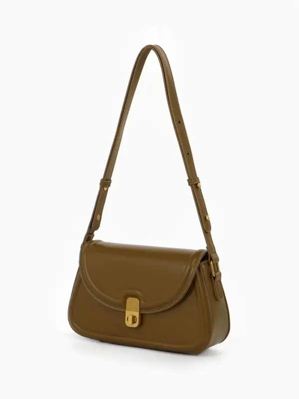 Сумка женская мессенджер TEXTURA на клапане, 23&times;6&times;13 см, хаки