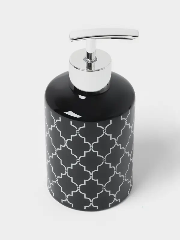 Набор аксессуаров для ванной комнаты Доляна &laquo;Марокко&raquo;, 3 предмета, мыльница, дозатор для мыла, стакан, чёрный