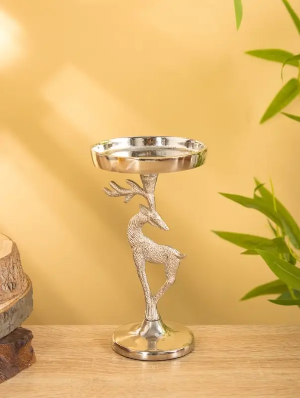 Подсвечник Подсвечник "Зимняя сказка" 10х10х17,5 см, алюминий, серебряный