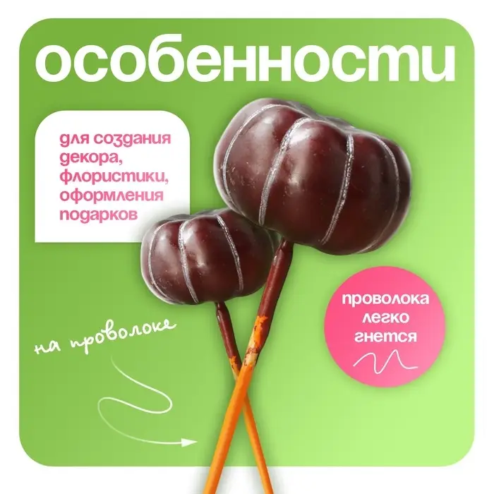 Топпер для творчества &laquo;Тыковка&raquo;, 10 шт., 4&times;2 см