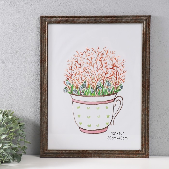 Фоторамка пластик 30х40 см Фоторамка пластик 30х40 см "Старое дерево" 43,5х33,5 см