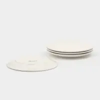Тарелки обеденные Доляна White Label, набор 4 шт., d=20 см, фарфор, белые