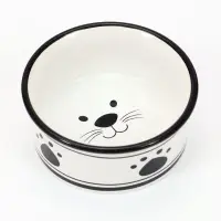 Миски, 250 мл, 13&times;5 см, на металлической подставке, 2 шт., керамика, белые