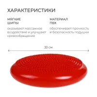 Подушка балансировочная ONLYTOP, массажная, d=35 см, МИКС