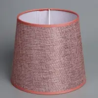 Абажур BayerLux &laquo;Кантри. Рогожка&raquo;, E27 или E14, пыльная роза, 18&times;18&times;15.5 см