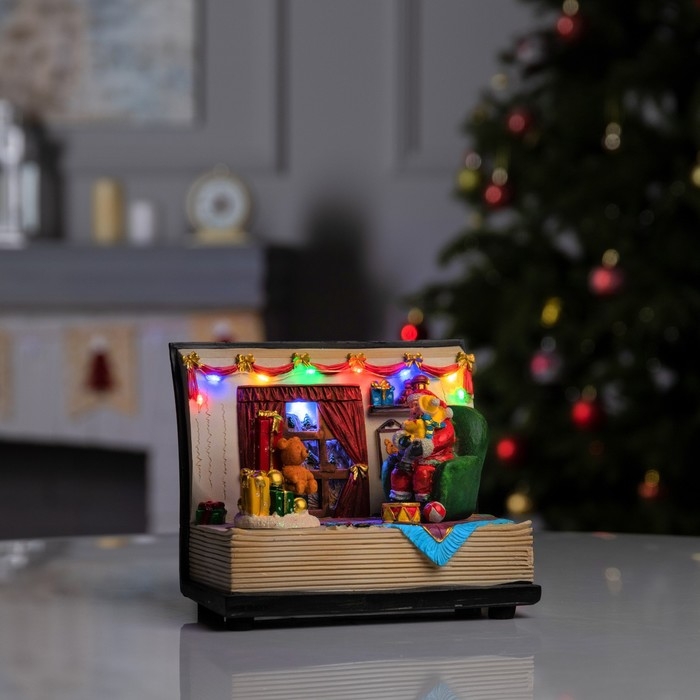 Светодиодная фигура «Праздничный вечер» 19 × 15 × 12 см, полистоун, батарейки ААх3 (не в комплекте), USB, свечение мульти Светодиодная фигура «Праздничный вечер» 19 × 15 × 12 см, полистоун, батарейки ААх3 (не в комплекте), USB, свечение мульти