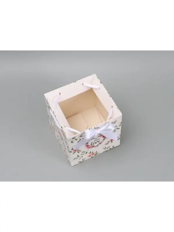 Коробка с лентами With love, 19 &times; 19 &times; 19 см