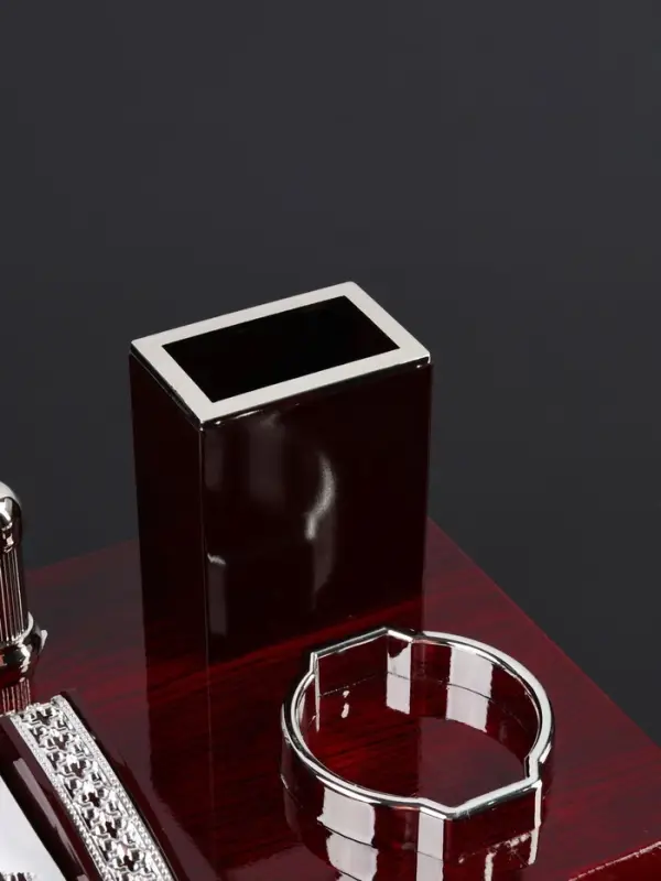 Набор настольный 4 в 1 с визитницей, МИКС