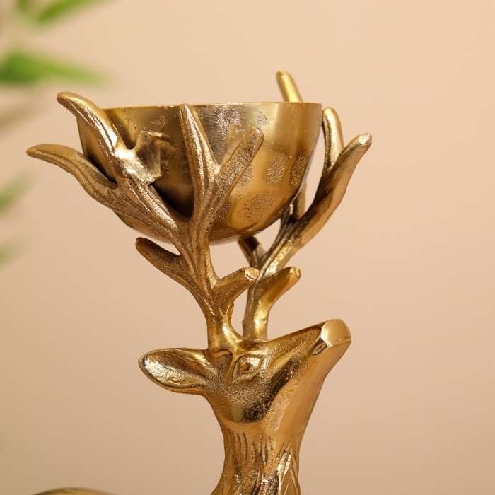 Подсвечник Подсвечник "Оленёнок" алюминий 13х8,5х21 см