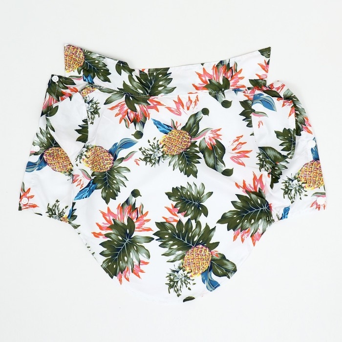 Рубашка для собак  Рубашка для собак "Тропики", M (ДС 26, ОГ 34, ОШ 25 см), белая