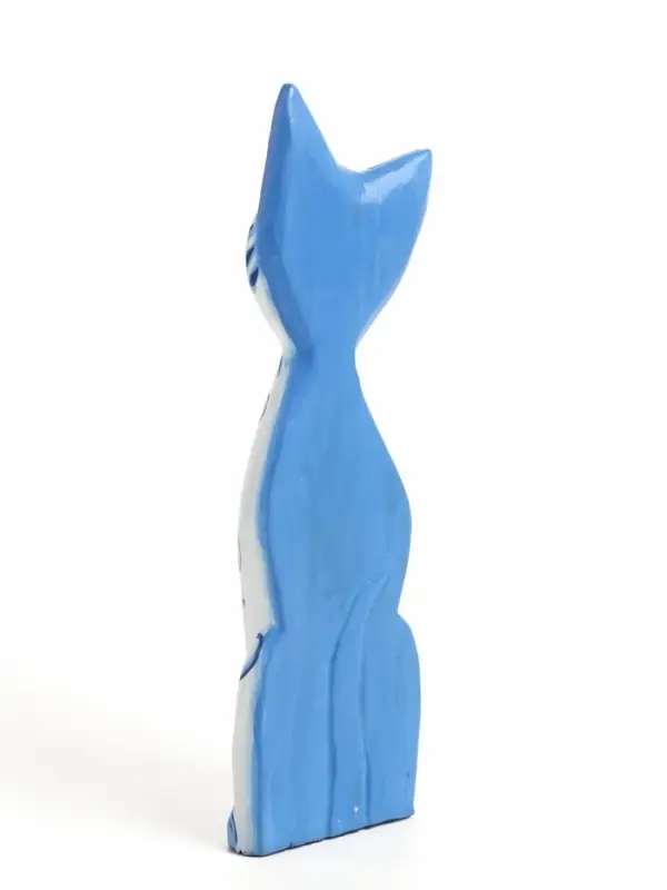 Фигура &laquo;Кошка с синей росписью&raquo;, 9&times;4.5&times;30 см, дерево