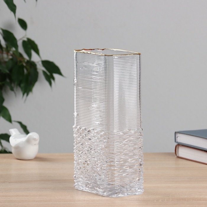 Ваза стекло настольная  Ваза стекло настольная "Милагрос галант" прямая, 23х13 см, прозрачный