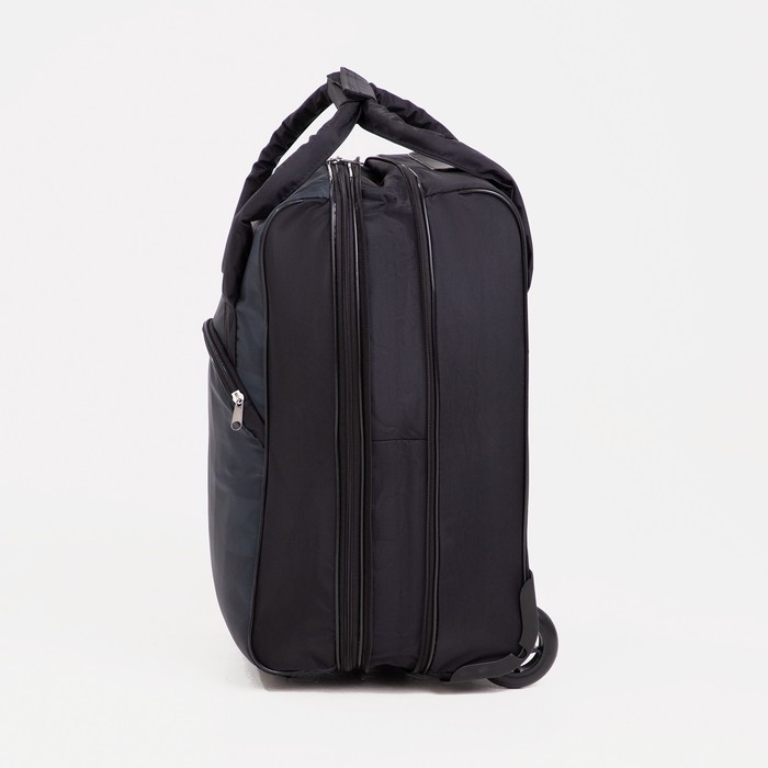 Чемодан малый 37 л (S), с расширением, сумка дорожная на молнии, цвет чёрный Чемодан малый 37 л (S), с расширением, сумка дорожная на молнии, цвет чёрный