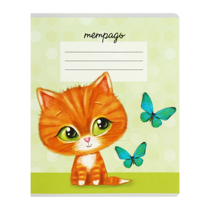 Комплект тетрадей из 10 штук, 12 листов в линию Calligrata "Котята", обложка мелованный картон, ВД-лак, блок офсет, белизна 95%, 5 видов по 2 штуки