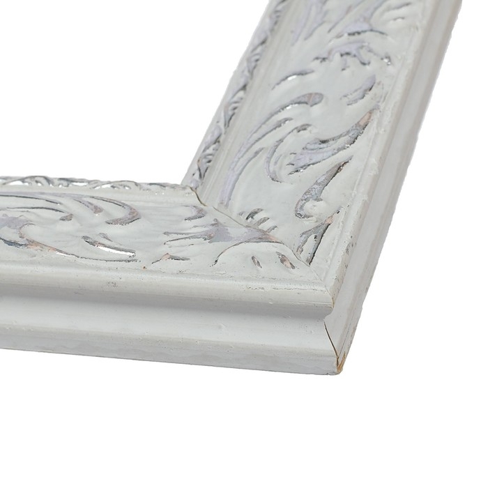 Рама для картин (зеркал) 40 х 40 х 4 см, дерево Рама для картин (зеркал) 40 х 40 х 4 см, дерево "Версаль", бело-серебристая
