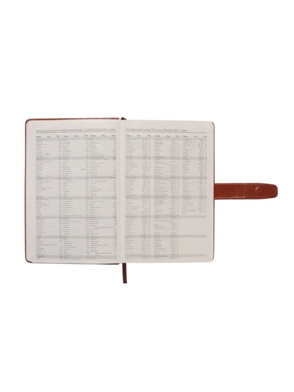 Ежедневник недатированный формат А5, с хлястиком, 128л, линия, пвх, Красный