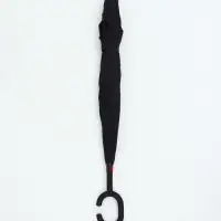 Зонт - наоборот &laquo;Однотон&raquo;, механический, 8 спиц, R=53/61 см, d=106 см, чёрный