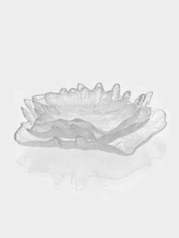 Набор блюд &laquo;Кленовый лист&raquo;, стекло, прозрачный