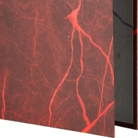 Папка-регистратор 75мм  нов мрам А4 красн бум/бум б/мет угол