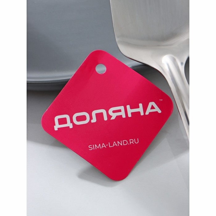 Лопатка из нержавеющей стали Доляна «Виктория», длина 28,5 см, цвет серебряный Лопатка из нержавеющей стали Доляна «Виктория», длина 28,5 см, цвет серебряный