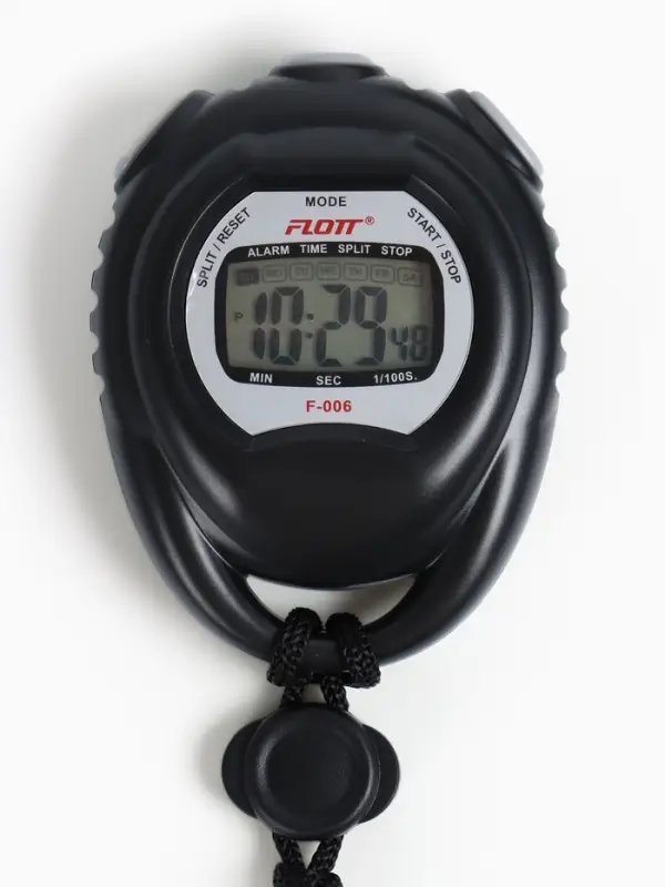 Секундомер FLOTT, 8.2&times;6.5&times;2 см, 1 отсечка, будильник, часы, календарь