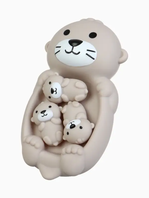 Набор резиновых игрушек для ванны Крошка Я &laquo;Милые выдры&raquo;, 18 см, 4 шт.