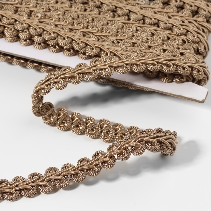 Тесьма декоративная «Шанель», 12 мм, 10 ± 1 м, цвет кофейный Тесьма декоративная «Шанель», 12 мм, 10 ± 1 м, цвет кофейный