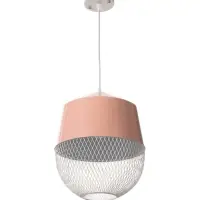 Светильник потолочный BayerLux Lisa, 1&times;40 Вт, Е27, светло-розовый, 26&times;26&times;32 см