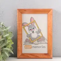 Фоторамка дерево 10х15 см, орех №2 (пластиковый экран)